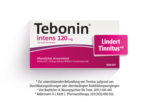 Tebonin® intens® Packshot mit Button